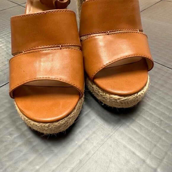 TIME & TRU WOMENS CAMEL TAN WEDGE SHOES SIZE 8.5M - Picture 6 of 10